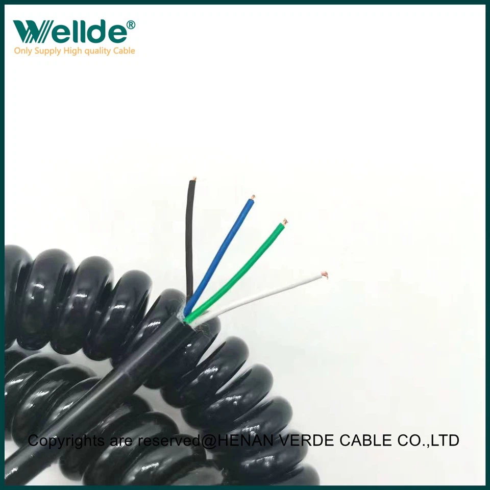 Cablu spiralat cu manta din PVC